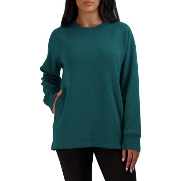 NEW Kirkland Cozy Fleece Pullover | Green - Picture 2 of 6